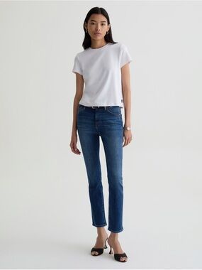 AG Adriano Goldschmied Mari Women’s Mid-Rise Slim Straight Jeans in Size 25